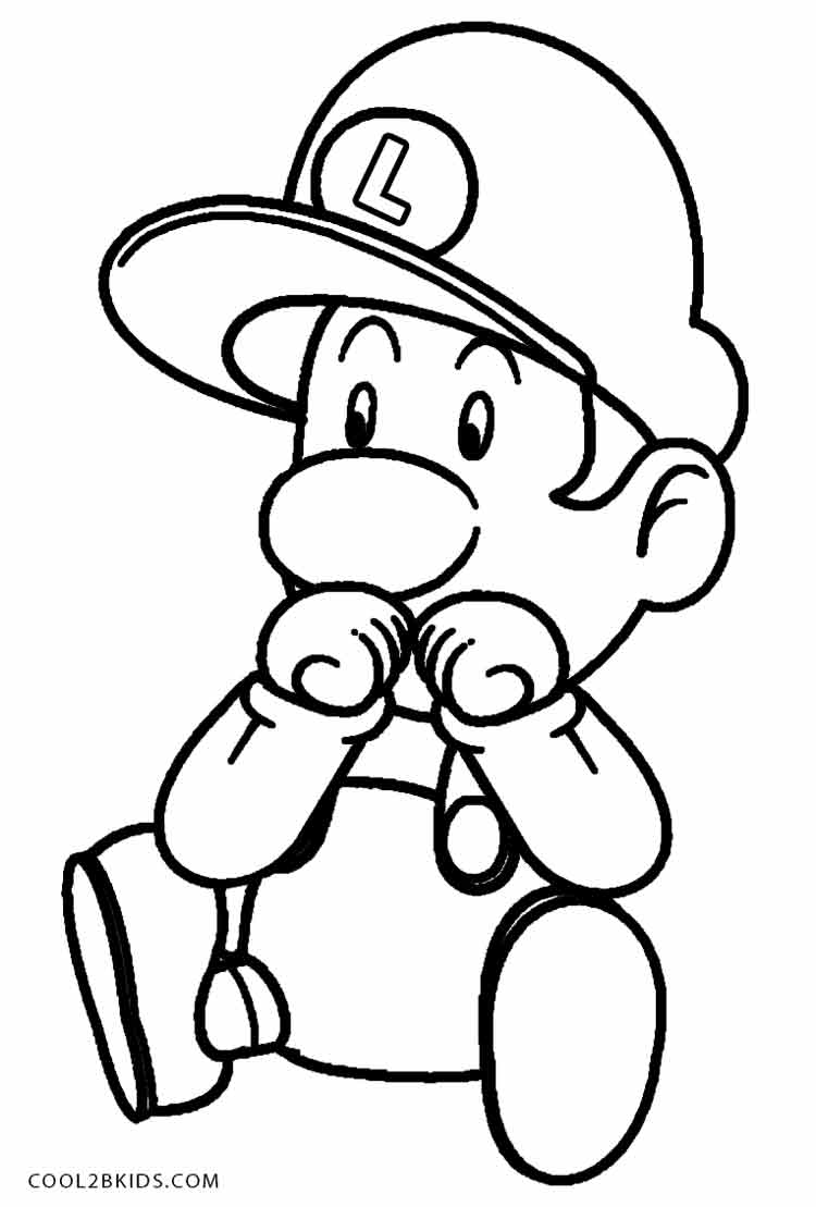 Baby Luigi Coloring Pages