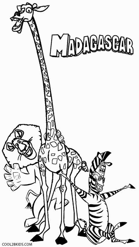 madagascar movie characters coloring pages - photo #11