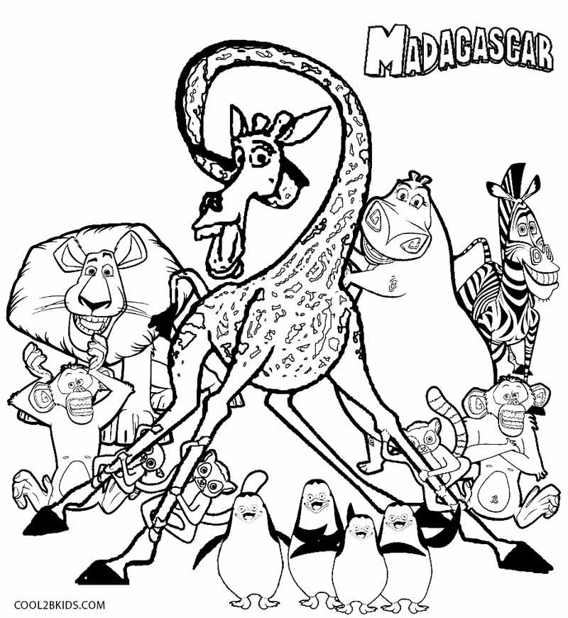 Madagascar 2 Coloring Pages Free