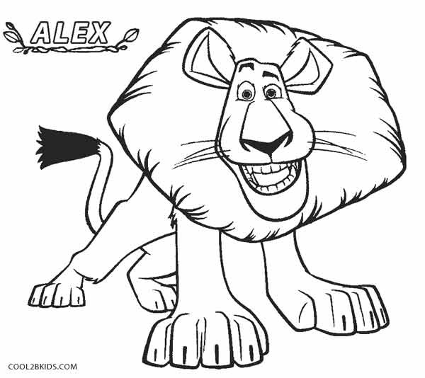 madagascar 2 free coloring pages - photo #2