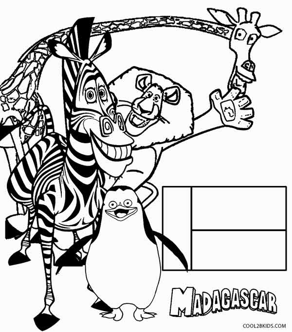 madagascar 2 coloring pages free - photo #44