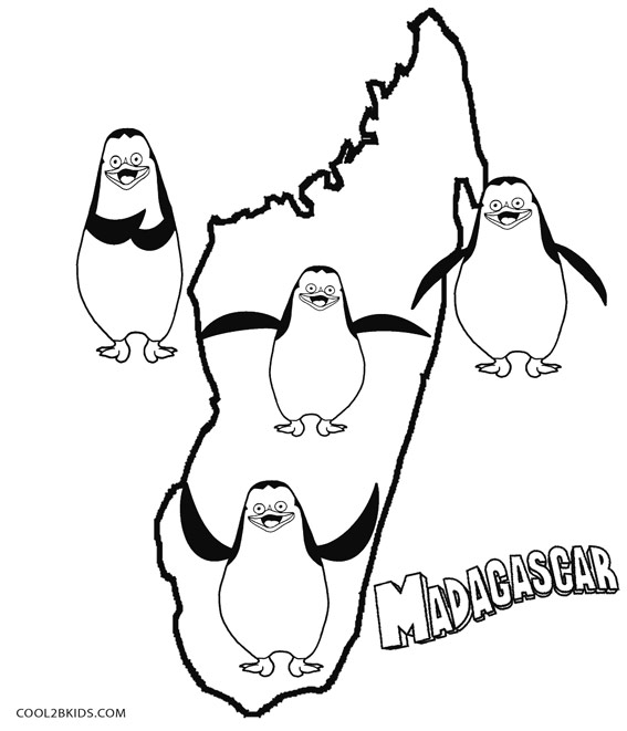 madagascar penguins coloring pages - photo #35