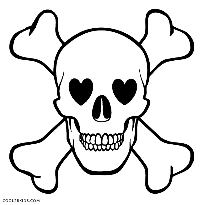 cool flaming skulls Colouring Pages page 2