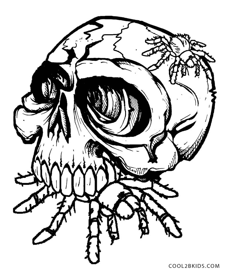 Printable Skulls Coloring Pages For Kids Cool2bKids