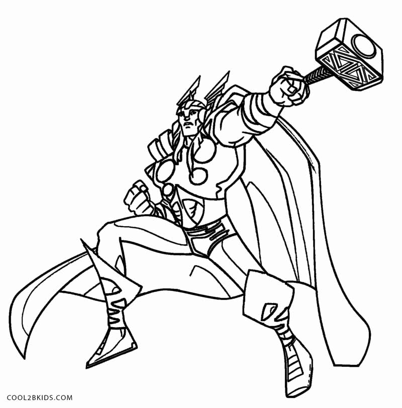 Printable Thor Coloring Pages For Kids | Cool2bKids