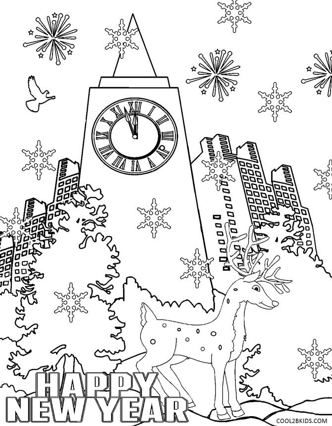 years eve coloring pages 2015 for girls - photo #14