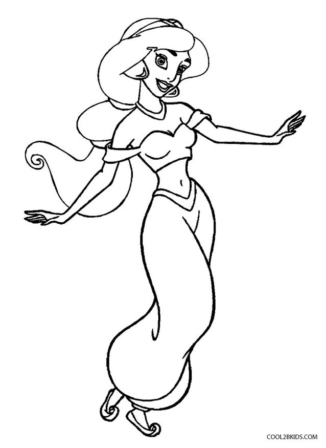 jasmine coloring book pages - photo #7