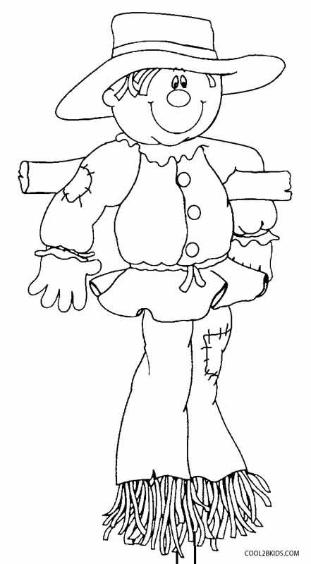 s is for scarecrow coloring pages - photo #42