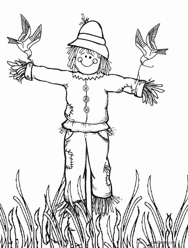 s is for scarecrow coloring pages - photo #37