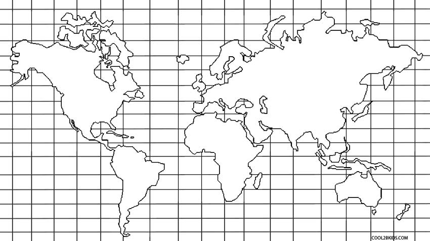 Printable World Map Coloring Page For Kids Cool2bKids