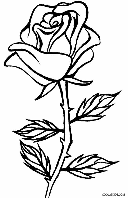 Printable Rose Coloring Pages For Kids | Cool2bKids