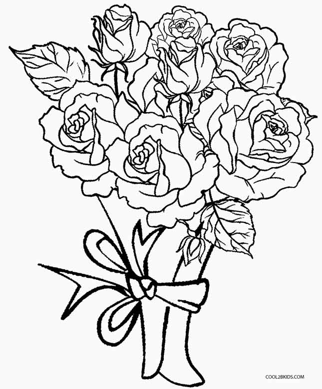 image of rose for coloring pages - photo #10