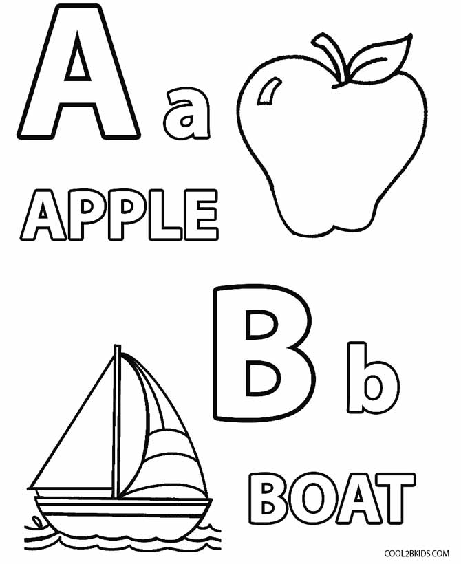 abc toddler coloring pages to print - photo #15