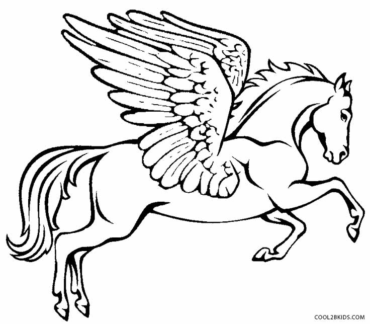 unicorn and pegasus coloring pages - photo #24