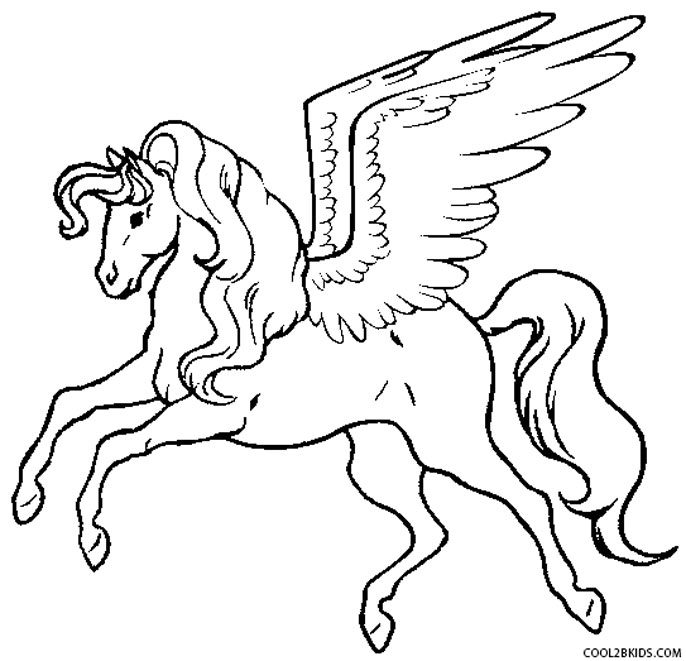 Pegasus Coloring Pages - Kidsuki