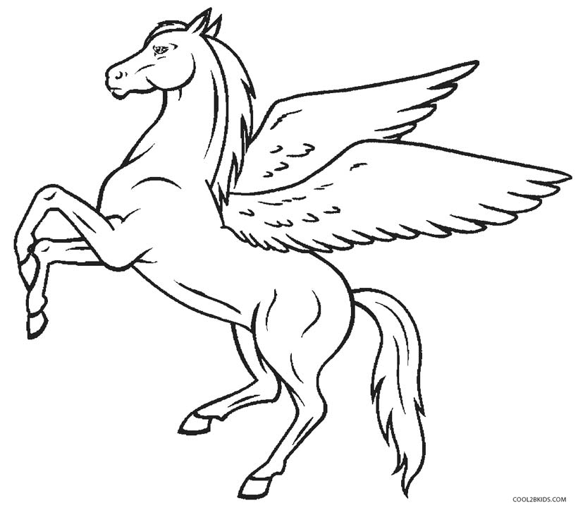 unicorn and pegasus coloring pages - photo #27