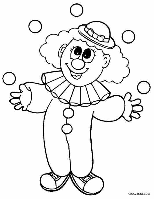 Printable Clown Coloring Pages For Kids Cool2bKids