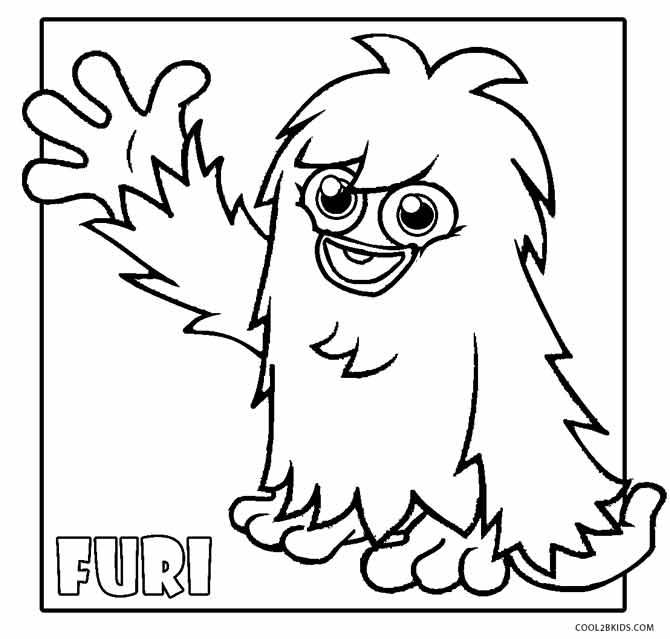 oddie moshi monster coloring pages - photo #19