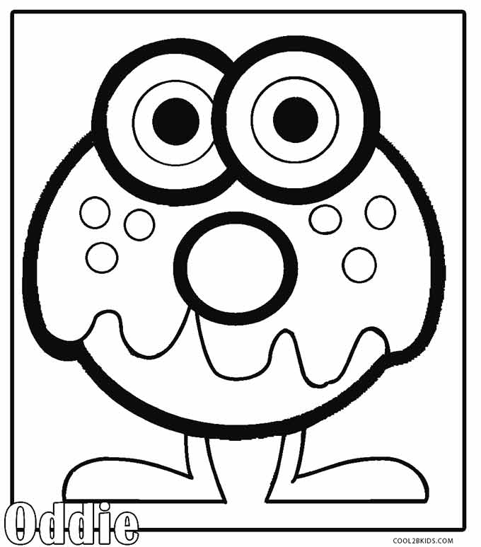 oddie moshi monster coloring pages - photo #1