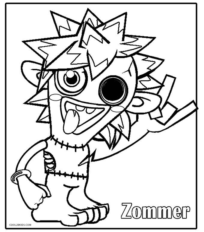 oddie moshi monsters coloring pages - photo #31