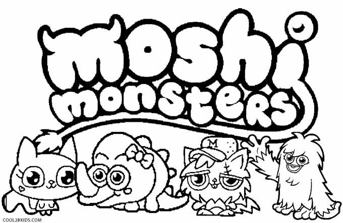 oddie moshi monster coloring pages - photo #22