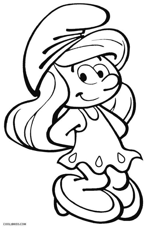 smurfs coloring pages free - photo #18