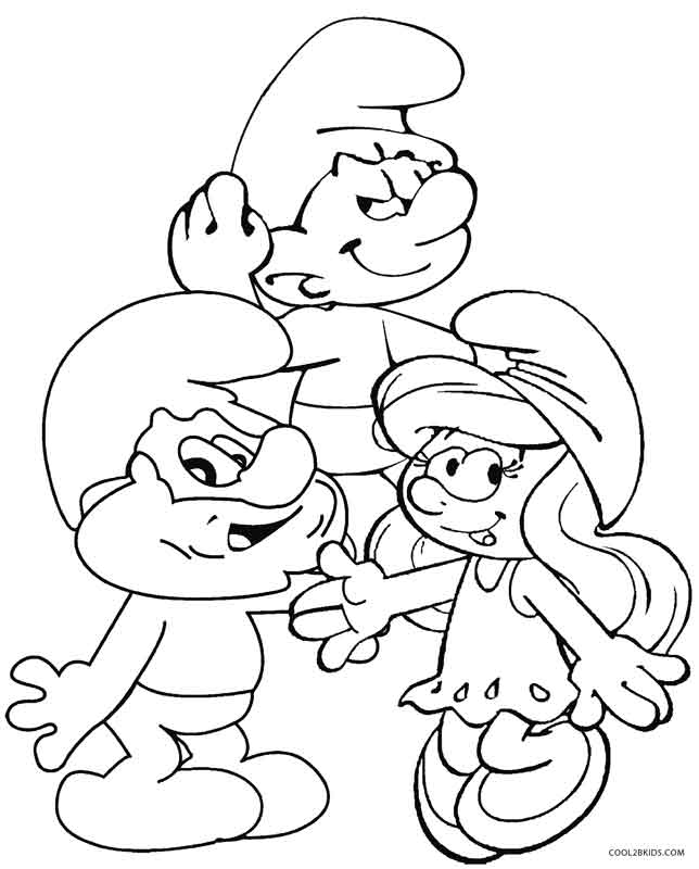 smurfs coloring pages free - photo #28