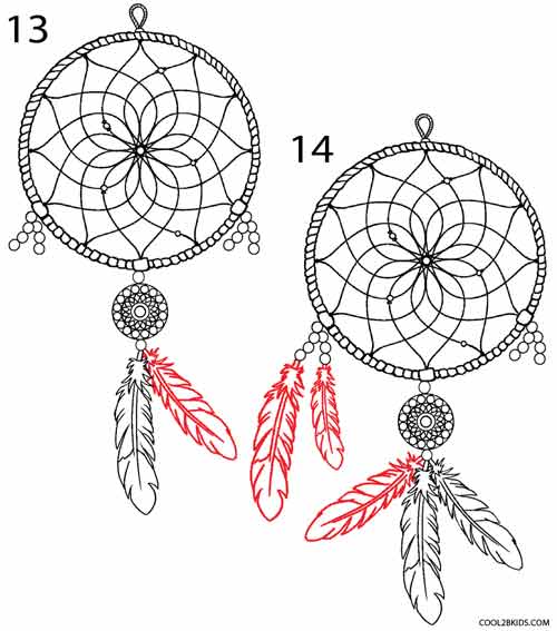 How to Draw a Dreamcatcher (Step by Step) | Cool2bKids