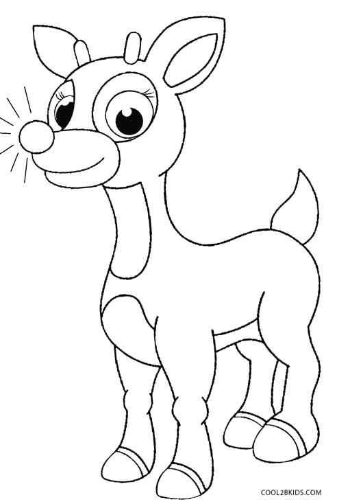 Rudolf The Rednosed Reindeer Coloring Pages