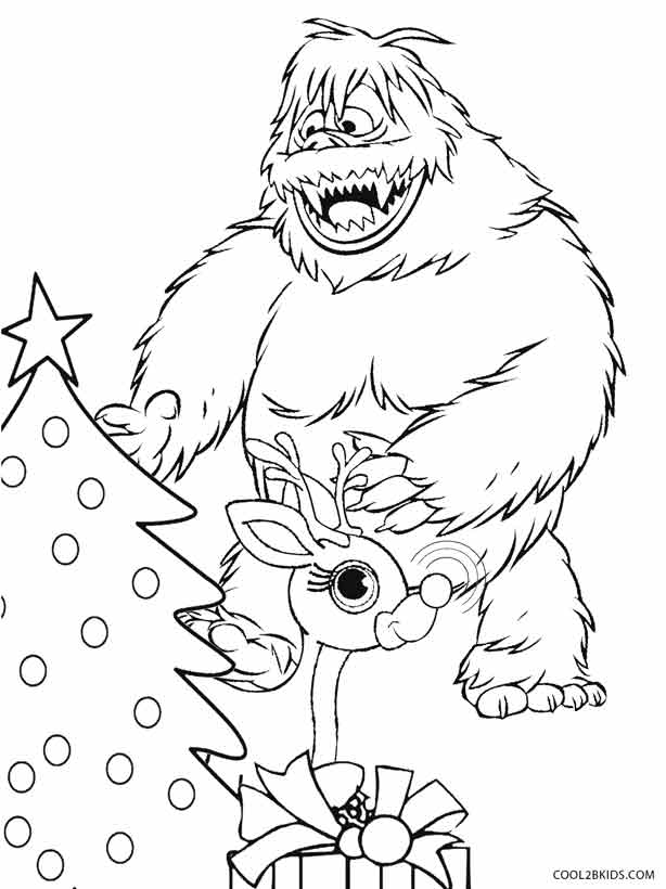 coloring snowman abominable rudolph bumble drawing printable cool2bkids getdrawings