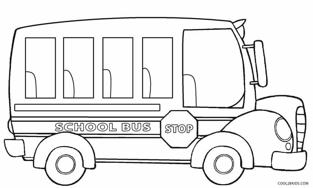 Bus Coloring Pages Kidsuki