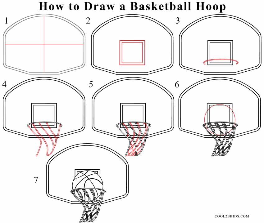 How to Draw a Basketball Hoop (Step by Step Pictures