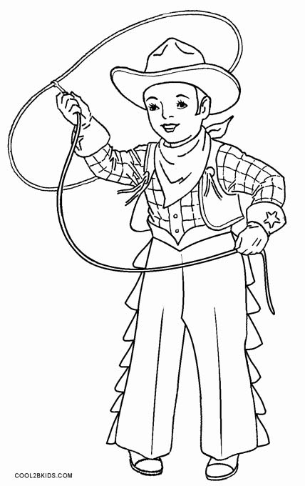 Printable Cowboy Coloring Pages For Kids | Cool2bKids