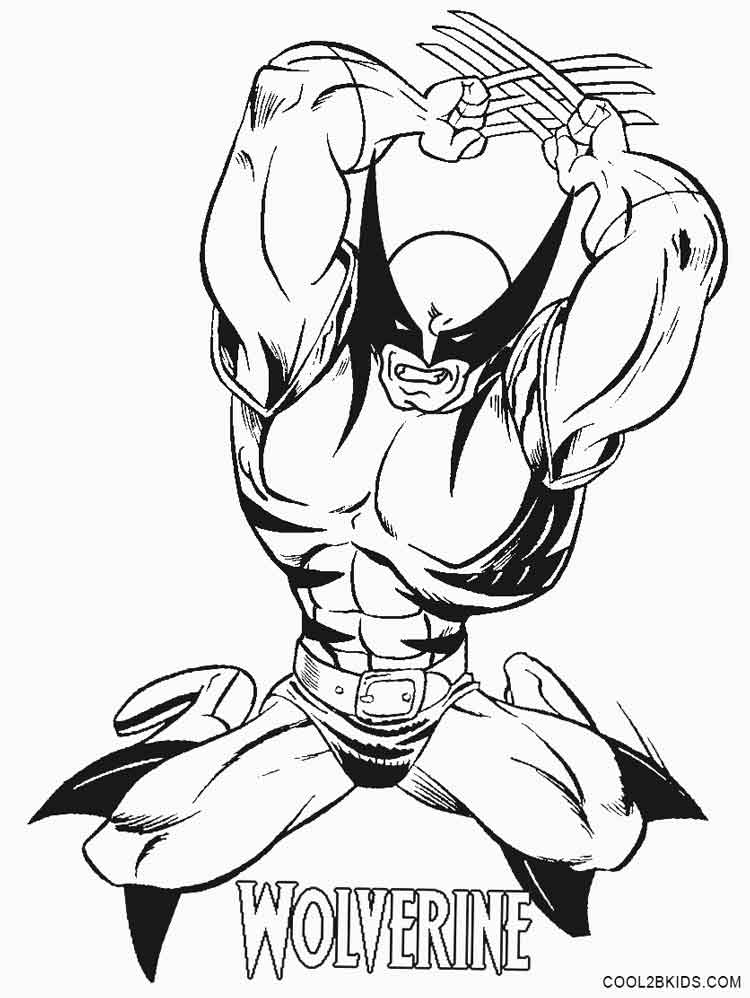 xmen wolverine printable coloring book pages - photo #31