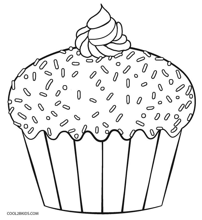 Free Printable Cupcake Coloring Pages