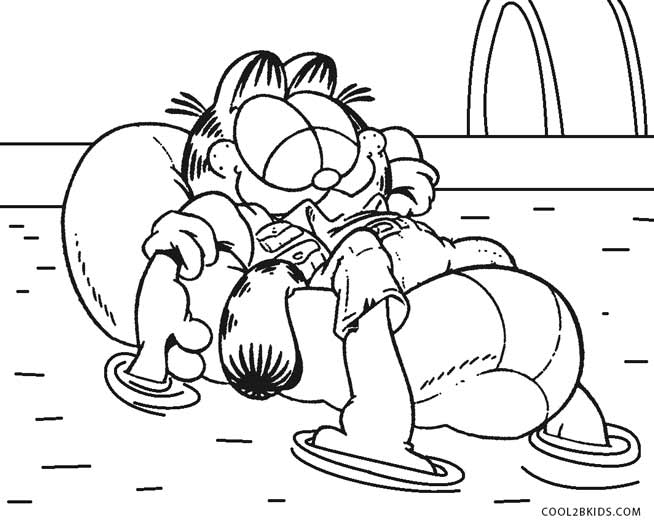 Printable Garfield Coloring Pages to Kids | Cool2bKids