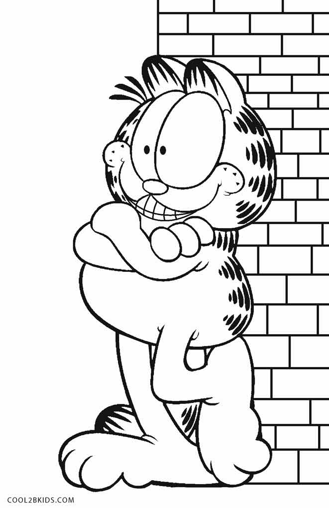 garfield and arlene coloring pages - photo #27