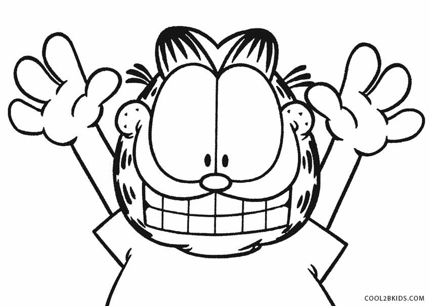 garfield face coloring pages - photo #2