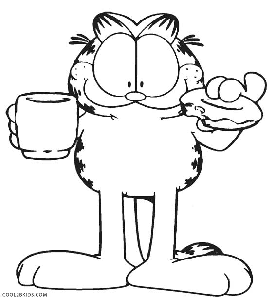 garfield face coloring pages - photo #23