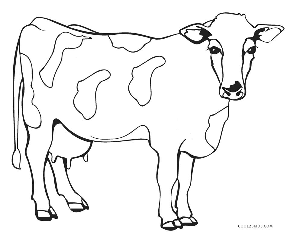 painting cow coloring pages - photo #18