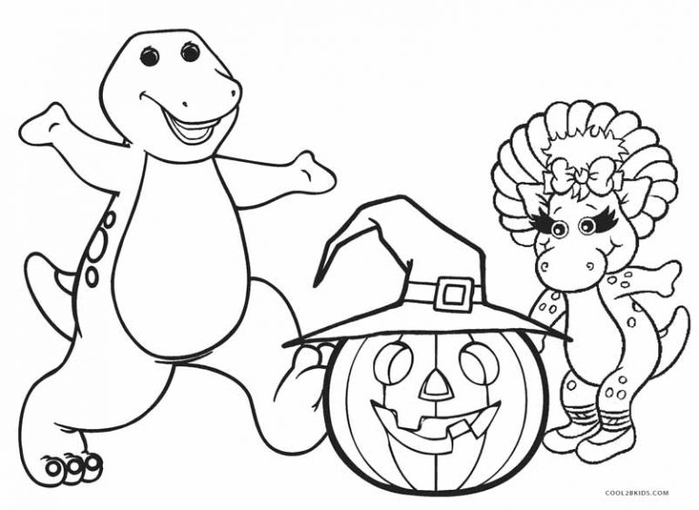 halloween barney coloring pages - photo #34