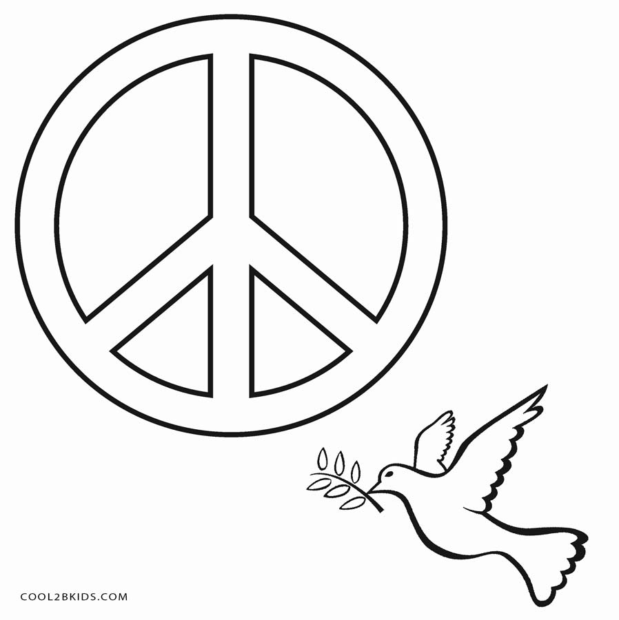 Peace Sign Coloring Pages to Print