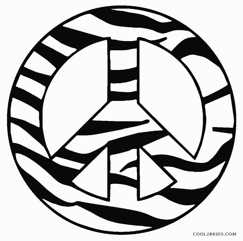 Free Printable Peace Sign Coloring Pages Cool2bKids