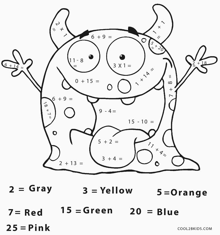 Free Printable Math Coloring Pages For Kids | Cool2bKids