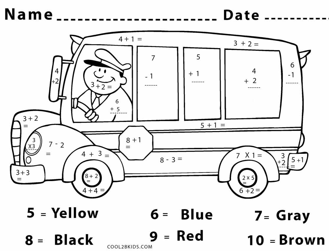 Free Printable Math Coloring Pages For Kids | Cool2bKids