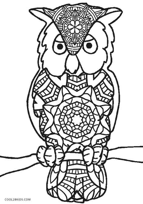 mandala owl coloring pages - photo #16