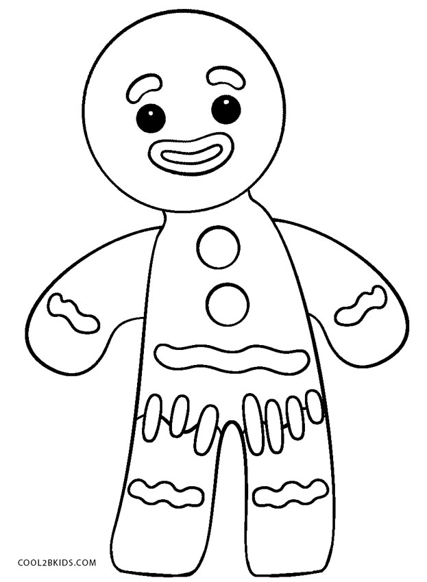 Free Printable Gingerbread Man Coloring Pages For Kids