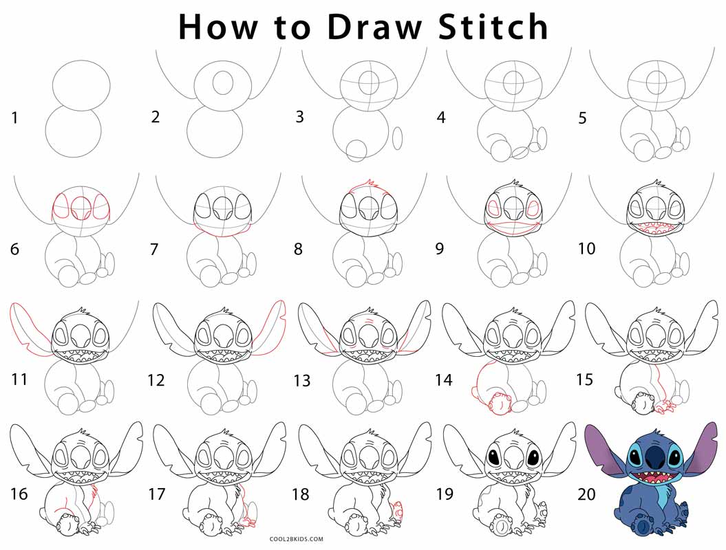 How To Draw Stitch Easy Step By Step At Derrick Stmartin Blog