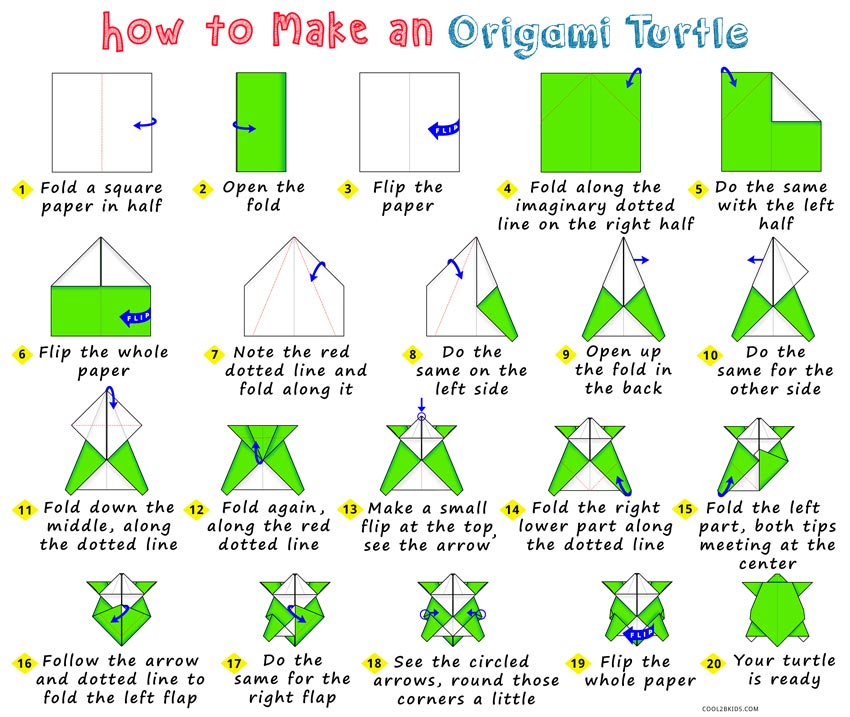 How to Make an Origami Turtle Cool2bKids