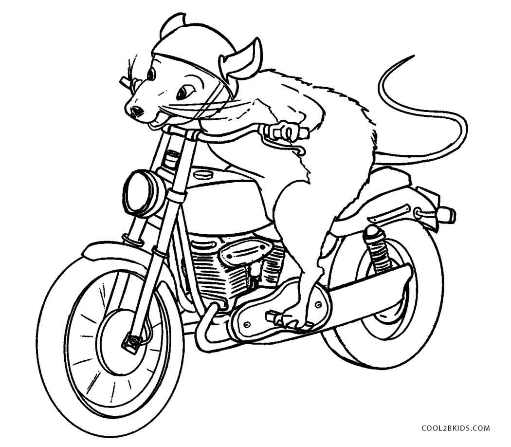 Mouse and the Motorcycle Coloring Pages